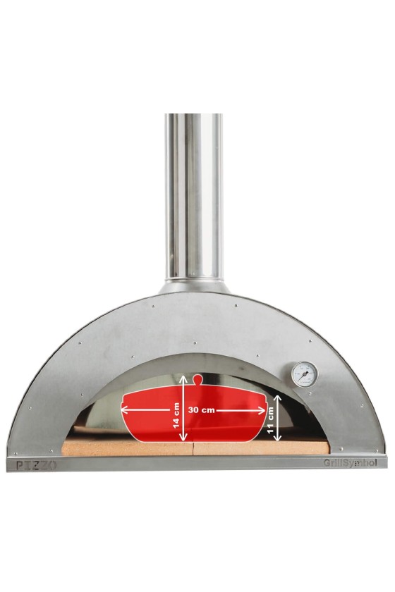 GrillSymbol Nerūdijančio plieno picos krosnis su stovu Pizzo-inox - komplektas